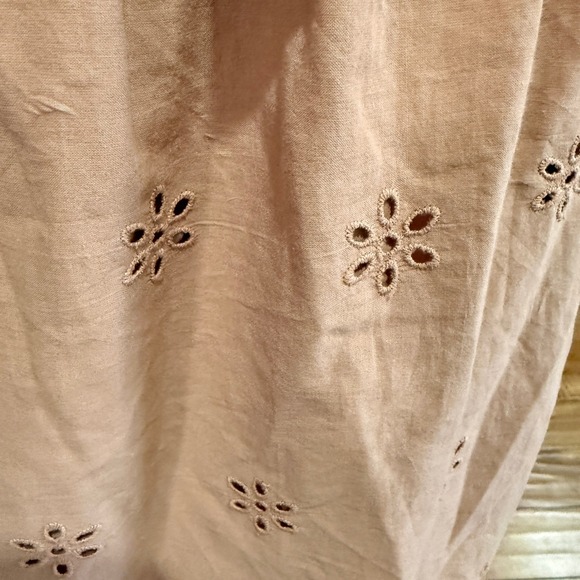 NWT Love Tree Terracotta Eyelet Mini Dress Adjustable Straps M Boho Girlhood - Picture 8 of 13